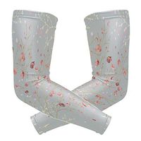 LEVEIS Light Color Buds Arm Sleeves UV Protection for Men Women Sunblock Protective Gloves Running Golf Cycling Driving Long Arm Cover 1 Pair