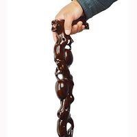 crutch LPY-GZ-032 Wooden Carved Comfortable Handle Walking Sticks Retro Cane for Men and Women 95cm