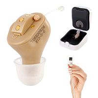 Rechargeable Digital Hearing Aid 6-Channel Hearing Amplifier with Noise Reduction Function, Mini Invisible in Ear Canal Sound Amplify Device for Adults and Seniors, Skin Color for Left Ear