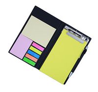 COI memo neon lemon green note pad/memo note book with sticky notes & clip holder in diary style with Free Pen