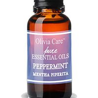Peppermint Essential Oil by Olivia Care – 100% Natural, Pure & Vegan. Therapeutic Grade & Perfect for Aromatherapy, Massage, Diffuser, Bath. Moisturize, Refresh Skin. Fresh Minty Aroma - 0.5 OZ