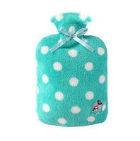2L Hot Water Bottle(Random Color) + Lovely Blue Spot Fleece Cover (Random Bag)