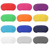 24pcs Assorted Color Polyester Sleep Eye Masks Soft Blindfold Eye Shade Cover with Nose Pad and Elastic Straps Best for Kids Women Men Travel Sleep or Games Party Supplies (Random Color)