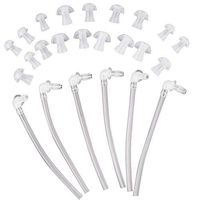 genmine 18pcs Ear Plug with 6 Tubes Siemens Resound BTE Hearing Aid Aids Eartips Ear Tips Domes (S M L)