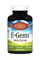 Carlson - E-Gems, 200 IU (134 mg), Heart Health & Optimal Wellness, Antioxidant, 250 Soft gels