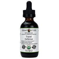 VERDANT KITCHEN Travel Defense, USDA Organic Certified. Potent Blend of botanicals with Echinacea, Elderberry, Turmeric, Black Pepper and Ginger, Alcohol Free, 2 fl oz