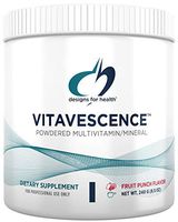 Designs for Health Fizzy Multivitamin, Multimineral Drink Powder - Vitavescence Powder in Natural Fruit Punch Flavor (30 Servings / 240g)