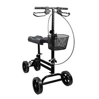 Steerable Knee Scooter Knee Walker for Adult Foot Injuries with Detachable Basket (Black)