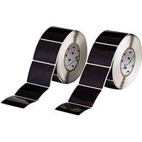 Brady THTEP-177-593-.5BK 3" Width x 2.5" Height, B-593 Adhesive-Taped Polyester, Gloss Finish Black Thermal Transfer Printer Raised Panel Label (500 per Roll)