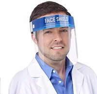 5 Pack Full Face Shield, Plastic Face Cover Transparent Visor with Flip-Up Elastic Band for Women and Men, Protect The Health of You and Your Family, 5pcs