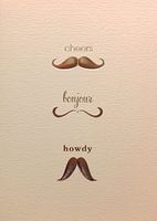 Elegant Gold Foil Embellished Graphique de France Boxed Note Cards (10 Count Cheers Bonjour Howdy Mustache Boxed Note Cards)