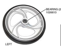 Left Rear Wheel Assembly with Bearings for Drive RTL10266 Nitro Rollator Walker