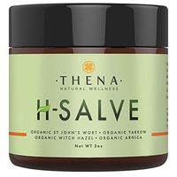 Organic H Salve Soothes & Relieves Hemmoroid & Fissure, Intense Natural Hemorrhoid Treatment Remedy, Herbal Essential Oil Healing Formula Ointment Emollient Cream Balm, Best with THENA Sitz Bath Salts