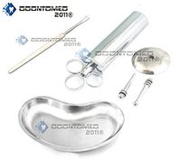 OdontoMed2011 Ear Wax Remover Cleaner Ear Syringe Kidney Tray Diagnostic Set (2 oz Syringe, Kidney Tray 6", Ear Cleaner Curette)