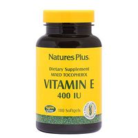 NaturesPlus Vitamin E - 400 iu Mixed D-Tocopherol, 180 Softgels - Easy to Swallow Vitamin E Supplement, Derived from Natural Soybean Oil - Free-Radical Defense - Gluten-Free - 180 Servings