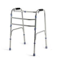 DAGCOT Elderly Walker Four Corners Four-Legged Walker Cane Stainless Steel Lightweight Folding Walker,A#