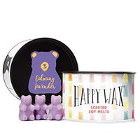 Happy Wax - Calming Lavender Soy Wax Melts - Lavender Scented Wax Melts Infused with Natural Essential Oils - Cute Bear Shaped Wax Melts Perfect for Melting in Your Wax Warmer (3.6 Oz Classic Tin)