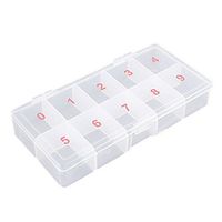 uxcell Plastic 10 Compartments Pill Storage Box Container Organizer Clear