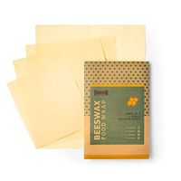 Simple Supplies Beeswax Wrap 4-Pack (S, M, L): Organic, Dye Free, Ink Free, Eco-Friendly Reusable Saran Wrap Alternative