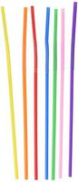 DiscountOne Multicolor Disposable Long Flex Drinking Straws (Set of 100), Assorted