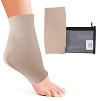 CRS Cross Achilles Heel Sleeve - Premium Padded Compression Gel Sleeve/Sock for Cushion & Protection of Haglunds Bump, Achilles tendonitis, and Bursitis (One Size fits Most)