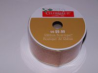 Metallic Ribbon with Golden Wired Edge. 2.50" X 25 Feet