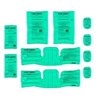 Made in USA: HEAT WAVE Instant Reusable Heat Packs & Reusable Hand Warmers - 4 Hand Warmers, 2 Medium, 2 Large, and 2 Neck/Shoulder/Back, Click Heat - Premium Medical Grade