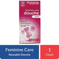 Rite Aid Reusable Travel Douche with Storage Bag - 16 Fluid Ounce Capacity - Vaginal Douche for Women - Discreet and Compact Storage - Feminine Freshness on The Go - Soft Latex Bag Included