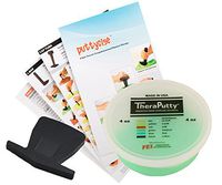 TheraPutty Standard Exercise Putty Green - Medium 4 OZ + Puttycise Key Turn TheraPutty Exercise Tool + Manual Bundle