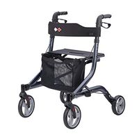 Capero Lightweight Walker Rollator Foldable an Very Easy to use (Midnight Blue)