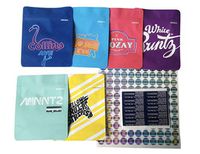 Combo Cookies SF 1/8th 3.5g Mylar Packaging Bags w/Batch Sticker Labels and Hologram Stickers (32) (Rozay, Runtz, Collins, Minntz, Stripes, Georgia)