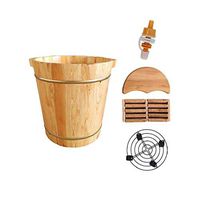 Footbath，Solid Wood Foot Washing Barrel，Cypress Wood Foot Bucket，Foot Spa Wooden Tub，Foot-Soaking Barrel，Foot Bath Tub，Steamed Foot Artifact (Color : D)