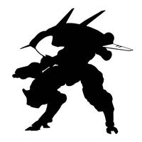 Video Game Overwatch D.Va Mech, Black, 6 Inch, Die Cut Vinyl Decal, For Windows, Cars, Trucks, Toolbox, Laptops, Macbook-virtually Any Hard Smooth Surface