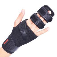 Trigger Finger Splint for Two or Three Finger Immobilizer, Finger Brace for Broken Joints, Sprains, Contractures, Arthritis, Tendonitis and Pain Relief (Right, S/M)