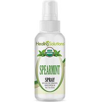 Organic Spearmint Spray – Water Infused with Spearmint Essential Oil – Certified USDA Organic - 2oz Bottle by Healing Solutions