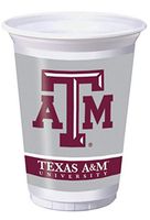 Pack of 96 NCAA Texas A&M Aggies Plastic Drinking Tailgate Party Cups - 20 oz.