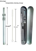 8" Honey Straw (Galss 8" (1-pack+1 brush))