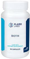 Klaire Labs Biotin - High Potency 5000 Micrograms Vitamin B7 (90 Capsules)