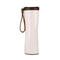 LIOOBO Smart Thermal Cup Digital LED Display Travel Vacuum Insulated Water Bottle 430ml (White)