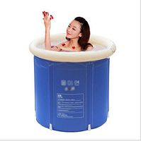 Folding inflatable bath tub cold 75CM thick adult bath bubble blue