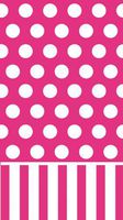 Guest Towel Size Paper Napkin,Polka Dots Pink