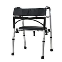 BNSDMM rollator Walker with seat Walker - Foldable Multi-Functional Aluminum Walker Rehabilitation Equipment for The Elderly
