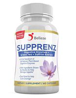 Digestive Enzymes + Appetite Suppressants. Broad Spectrum Plant Based Enzymes + Saffron and Green Tea Extracts. Made in USA. Patent Pending Supprenz, by Belleze.