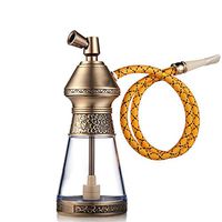 BABY-WZL Hookah Water Cigarette Pipe Personalized Water Pipe Creative Hookah Smoking Filter Smoking Metal Pipe, Gifts for Father Men,A