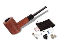 Smoking Pipe, Handmade Wooden Tobacco Pipe with Accessories, Pipe Cleaners, Pipe Filters, Pipe Bits, Metal Balls, 3-in-1 Pipe Scraper, Pipe Pouch