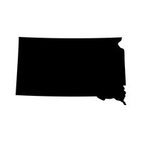 South Dakota Mount Rushmore State Pride Decal Sticker - Black 5" Vinyl Decal for Cars, Macbooks, and Other Laptops