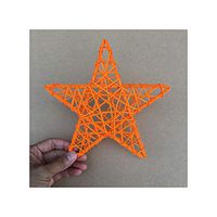 1Pcs Star Shape Rattan Vase Filler Rattan Twig Star Christmas Tree Ornament Wedding Birthday Party Decoration Decorative Crafts,Orange,15cm 5.9Inch