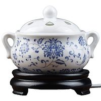 RXBFD Ceramic Aroma Smokeless Incense Burner -Home Office Adjustable Temperature Timer - Agarwood Aromatherapy Essential Oil Electric Heating Aromatherapy Stove