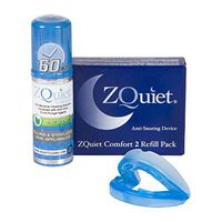 ZQUIET Anti-Snoring Mouthpiece Solution, Comfort Size #2 Refill ONLY (Single Device) + Anti-Bacterial Cleaner (1.5oz Bottle) - Made in USA & FDA Cleared, Sleep Aid, Dentist Designed Oral Appliance