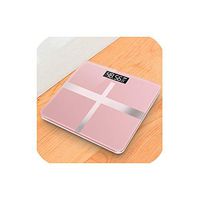 Bathroom Scale Body Weight Scale Mini Recharge Digital Weights Scale LCD Display Sensor with Temperature,Cross Rose Gold